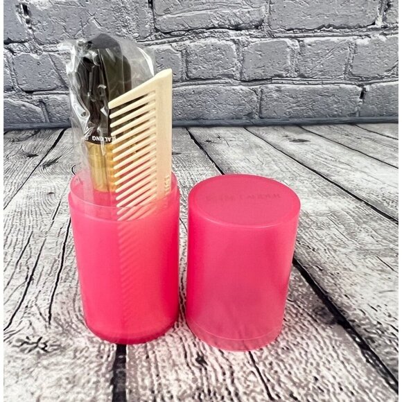 Estee Lauder Makeup 4 pc brush set with Wide Tooth Comb and Pink Caddy - Picture 1 of 7